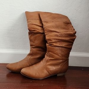 Cognac Steve Madden Candence Slouchy Boots